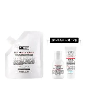 [키엘](강남점)[10R] 울트라 훼이셜 크림 리필 파우치 150ml 세트 (+울트라 촉촉 디럭스 2종)