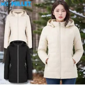 MILLET 아웃도어 여성 구스 패딩 경량 슬림 중기장 다운_CA
