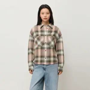 [롯데백화점]시슬리 오버핏 체크 셔츠 SAWS80561