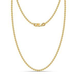 르칼라 18K 골드 오버 스털링 실버 이탈리아산 1.50MM, 2MM, 3MM 볼 체인 목걸이 16, 18, 20, 22, 24인치, 925 스털링 실버 체인, 랍스터 클래스프 포함 이탈리아산