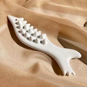 두피괄사 마사지 세라믹 물고기  스크래핑 보드 구아샤 얼굴 바디 마사지  바디 통증  마사지 페이스 리프