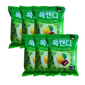 롯데제과 목캔디 허브민트 217g x 6개