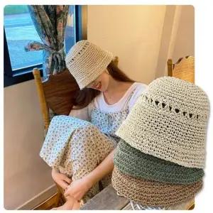 [하프클럽/]MS24061 크로쉐 벙거지/여름모자/바캉스모자/여성모자/접이식모자