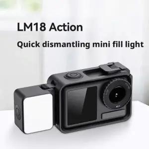 카메라후레쉬 DJI Osmo Action 43 카메라 케이지 포켓 3 4 IPX5 방수 5600K 색온도 새 LM18 미니 LED 비디