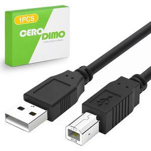 CeroDimo 6Ft USB 2.0 Type-A to B MIDI 케이블, 오디오 인터페이스, 키보드, 프린터, 마이크, 믹서 등과 호환 가능