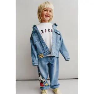 국내배송 ZARA 자라 아동 키즈 주니어 JEANS BAGGY MICKEY MOUSE ⓒ DISNEY 미디움 블루 5854508427 1397