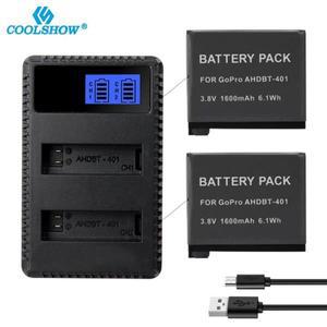 고프로 히어로 4 용 블랙 배터리 충전기 액션 카메라 액세서리 1600mah