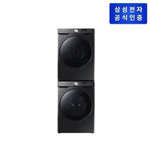 (삼성) 세탁기+건조기 21/17kg+상단 설치 키트 WF21T6000KV7T