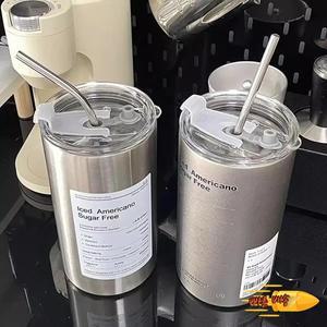 보온병 컵 휴대용 304 스테인레스 스틸 커피 머그잔 빨대 절연 병 Drinkware와 열 누출 방지 물병