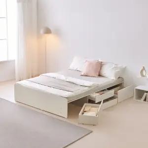 온결 황토볼 온열 무헤드 2단 4서랍 아쿠아텍스 수납 흙침대 Q DF926972