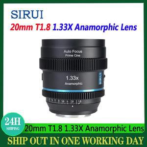 SIRUI 20mm T1.8 1.33X 아나모픽 시네 렌즈 S35/APS-C Sony E Fujifilm X Nikon Z M43 L 마운트 카메라 용