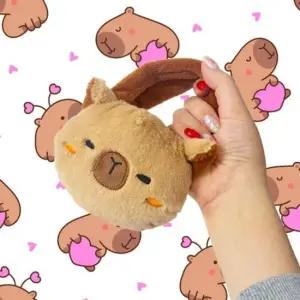 보들보들 카피바라 캐주얼 럭키 방울 필수템 포인트 미니키링 동물 귀여운 아기자기한