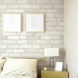 벽돌시트지HWP-21633 리얼브릭 화이트카키