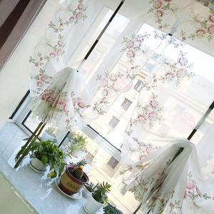[러빙랩] 로잔느 로맨틱 자수커튼 레이스 로마 커튼 65x115cm