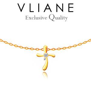 [VLIANE 브리앙] 18K 웨이브 십자가 목걸이