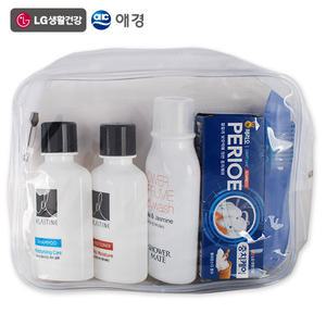 LG여행용세트-5종(C타입) 세면도구 휴대용치약칫솔세트 샤워용품 파우치 휴대용세트 판촉물 단체선물