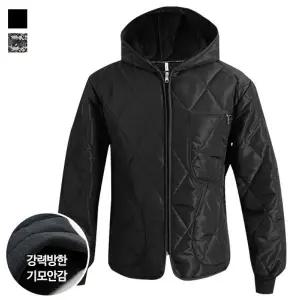 [하프클럽/] 남자 패딩 깔깔이 후드 방한 기모점퍼 경량패딩 작업복 데일리