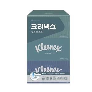 크리넥스 미용티슈 실크소프트 250매 X 6입 1개