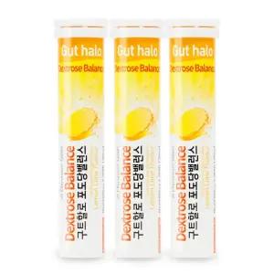 구트할로 발포 전해질 이온 음료 포도당 밸런스 4300mg X 20정 3통
