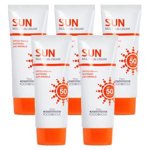 5개)푸드어홀릭 멀티 선크림70ml SPF50+PA+++