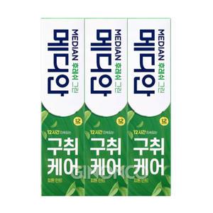 메디안 후레쉬 치약 120g (3입) 그린 x1 구취억제 피톤민트 상쾌함