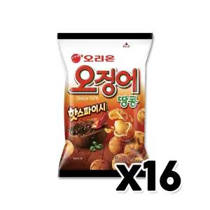오징어땅콩 핫스파이시 봉지스낵 90g x 16개