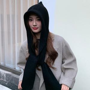 여성 니트 후드 바라클라바 넥워머 어깨숄 목도리 머플러