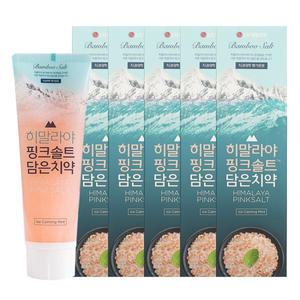 히말라야 핑크솔트 담은 아이스카밍민트 치약 100g 5개 / 잇몸질환 충치 구취 구강케어