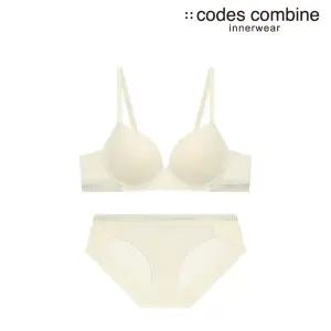 [코데즈컴바인이너웨어](강남점)노와이어 크림 브라세트(CEWBR162CRM+CEWBP162CRM)