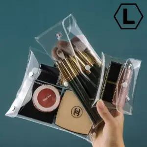 투명 PVC 다용도 메이크업 파우치(대형)