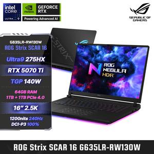 ASUS ROG Strix SCAR 16 G635LR-RW130W 인텔 U9-275HX 64GB 1TB+1TB RTX5070 Ti 게이밍노트북 영상편집