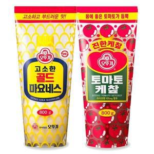 [오뚜기] 토마토 케찹 800g + 골드 마요네즈 800g