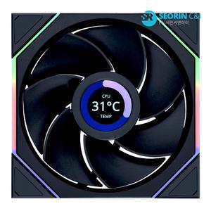 [서린공식] LIAN LI UNI FAN TL Wireless LCD 140 리버스 블랙 1팩