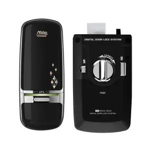 현관문 보조키 번호 디지털 도어락 MI-350K (블랙/와인레드)