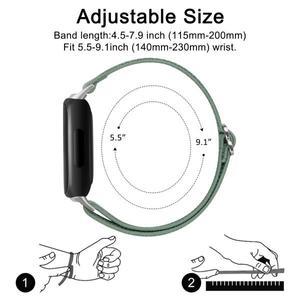 Fitbit Inspire 3 용 탄성 나일론 스트랩 2 시계 밴드 Ace 교체 시계줄 조절 식 손목