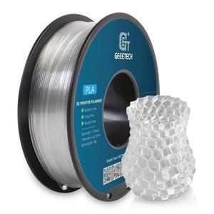 지텍 클리어 PLA 필라멘트 1 75mm, 우수한 투명성, 깔끔하게 감긴 3D 프린터 1kg 2 2파운드 , 치수 정확도 /- 0 02mm, 대부분의 FDM 프린터에 맞습니다