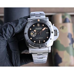 Panerai new SUBMERSIBLE 44mm stealth 시리즈 explosive 자동 mechanical 패션시계 명품시계 시계 손목시