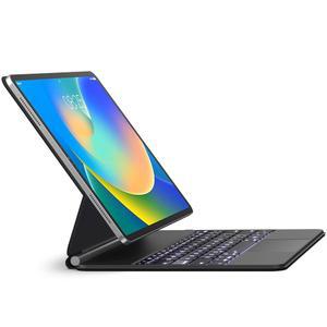 [미국배송] IPAD AIR 13용 키보드 케이스 (M3 2025 / M2 2024) 및 PRO 12.9 인치 6TH 5TH 4TH 3세대 - 멀티 터치 트랙패드가 있는 매직 스타일 마그네틱 플로팅 캔틸레버 스탠드