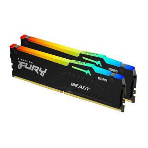 [미국배송] 킹스턴 퓨리 비스트 RGB 64GB (2x32GB) 6000MT/s DDR5 CL30 데스크탑 메모리 | AMD 엑스포 플러그 N 플레이 키트 2개 KF560C30BBEAK2-64