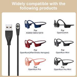 Shokz AS800/S803/S810/OpenRun 골전도 헤드폰 USB/Type-C 고속 충전 케이블