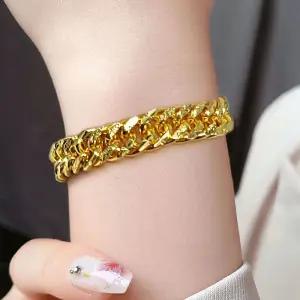 여성 18k 특수 압축 도금 팔찌 여자 쥬얼리 트루체인