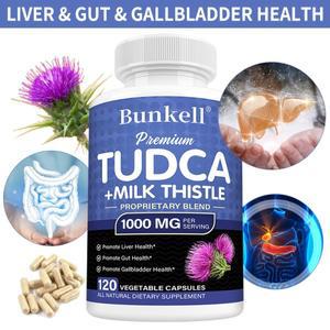 TUDCA + 밀크 엉겅퀴 보충제 - 담즙염 간 지원, 담낭 건강, 장 정화 해독 및 복구 포뮬러