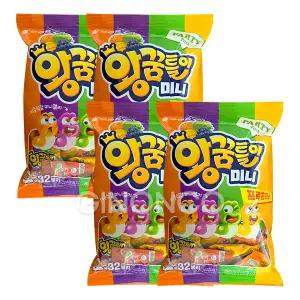 오리온 왕꿈틀이 미니 프루츠믹스 336g x4 대용량 미니젤리