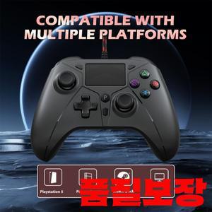 플레이 스테이션 5 PS5/ps4/Pc 콘솔 용 게임 패드 터보 홀 트리거 진동 헤드폰 기능 유선 컨트롤러