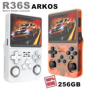 R36S 레트로 휴대용 게임기, 6만개 이상의 내장, 오픈 소스 리눅스, 포켓 플레이어, 64GB/128GB/256GB,  선