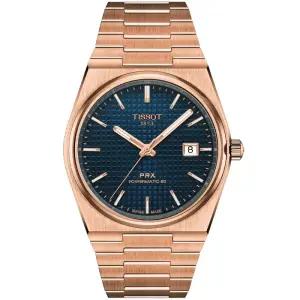티쏘 [세금포함] [정품] NEW 2025 PRX 파워matic 80 장미 골드-블루 40mm Men 시계 T1374073304100 패션시