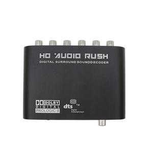 DAC 디코더 DTS AC3 5.1CH 광/동축-6RCA 아날로그 출력 (PS5/Xbox/HDTV DVD 플레이어 홈시어터 시스템 플러