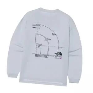 매장정품 THE NORTH FACE 노스페이스 브랜드관 NT7TR03L 화이트라벨 돔 로고 긴팔 라운드티_LIGHT BLUE 589