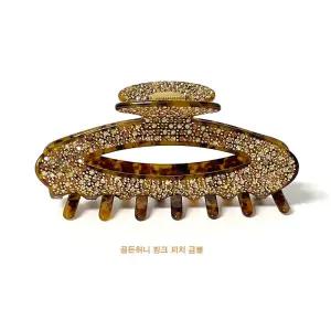 밍코헤어핀 로랑스 SWATT 11cm 큐빅 올림머리 집게핀 명품 백화점