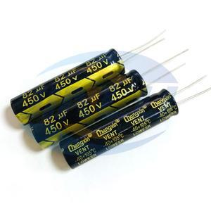 고주파 LCD 스트립 캐패시터, 고온 저항, 105 도, 82UF, 450V, 13X50MM, 2 개,